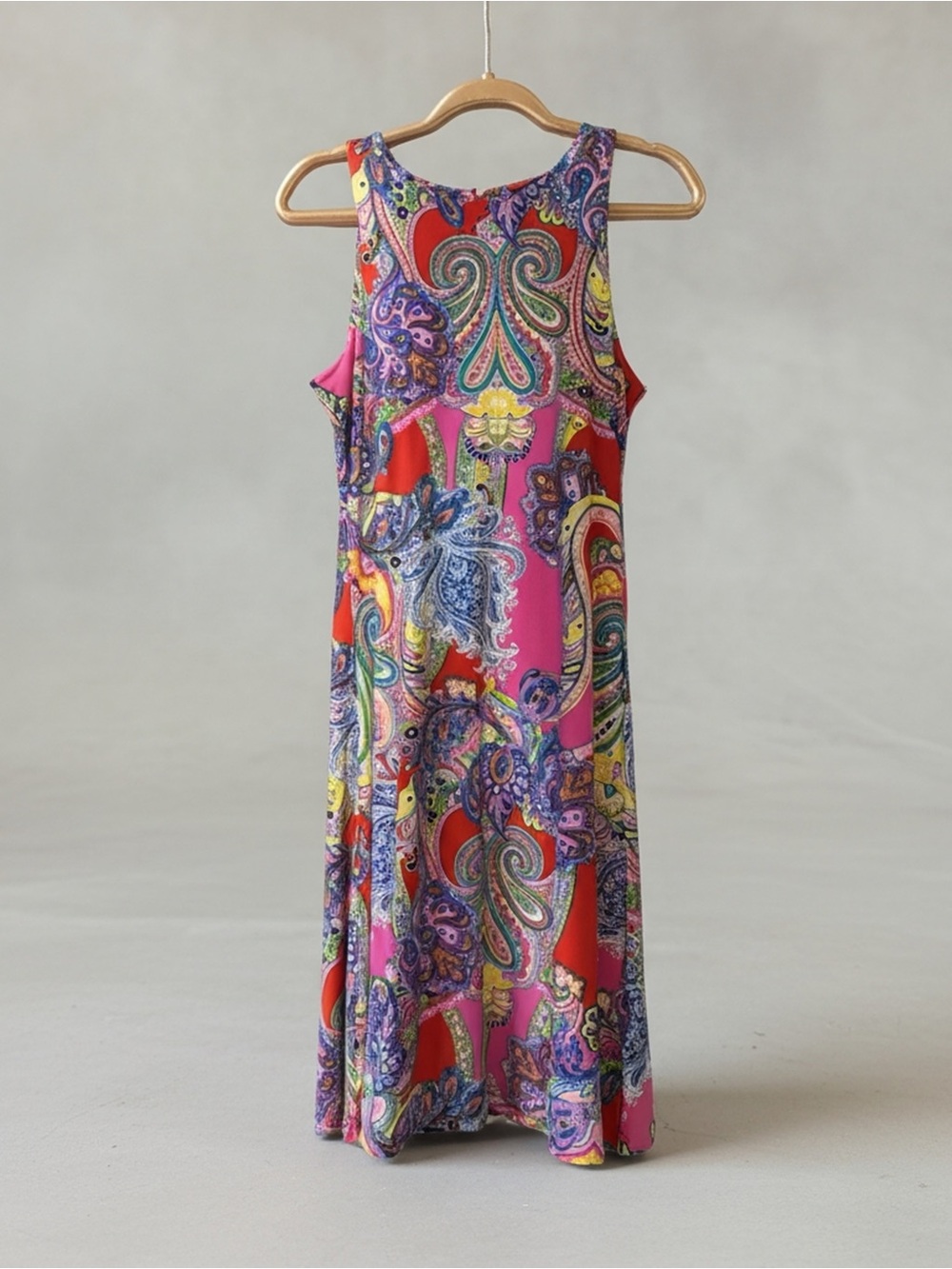 Ralph Lauren Vibrant Paisley Midi Dress